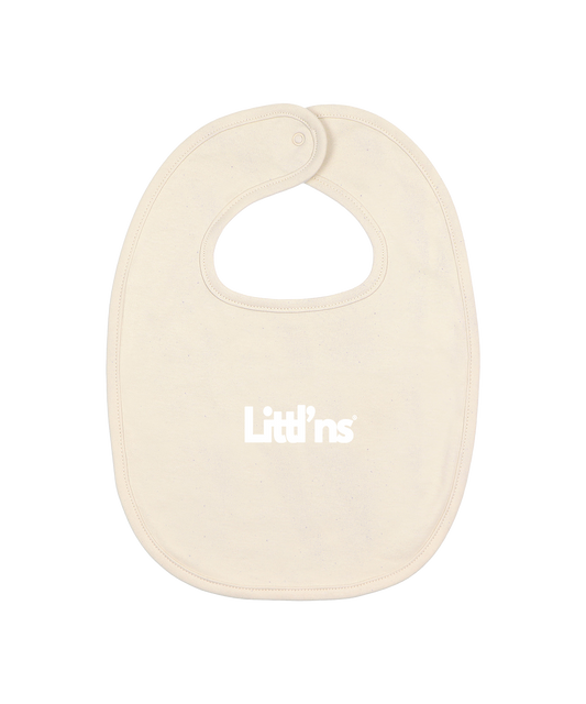 Littlns™ Logo Bib - Ecru